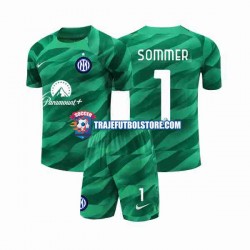 Camiseta 2ª Inter Milan Sommer 1 Portero Niño 2023-2024 Manga Corta