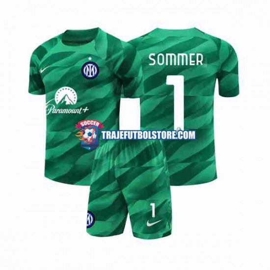 Camiseta 2ª Inter Milan Sommer 1 Portero Niño 2023-2024 Manga Corta