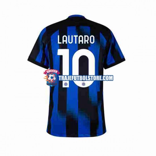 Camiseta 1ª Inter Milan Lautaro Martinez 10 Hombre 2023-2024 Manga Corta
