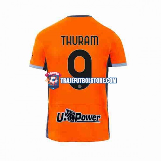 Camiseta 3ª Inter Milan Marcus Thuram 9 Hombre 2023-2024 Manga Corta
