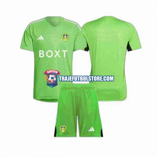 Camiseta 1ª Leeds United Portero Niño 2023-2024 Manga Corta