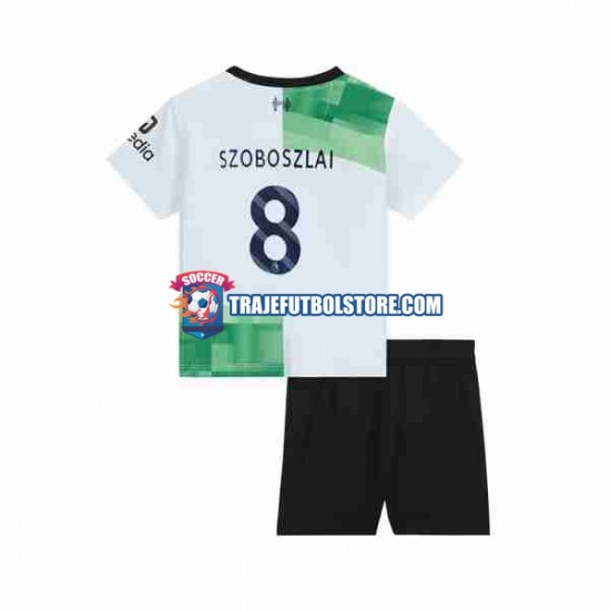 Camiseta 2ª Liverpool Dominik Szoboszlai 8 Niño 2023 Manga Corta