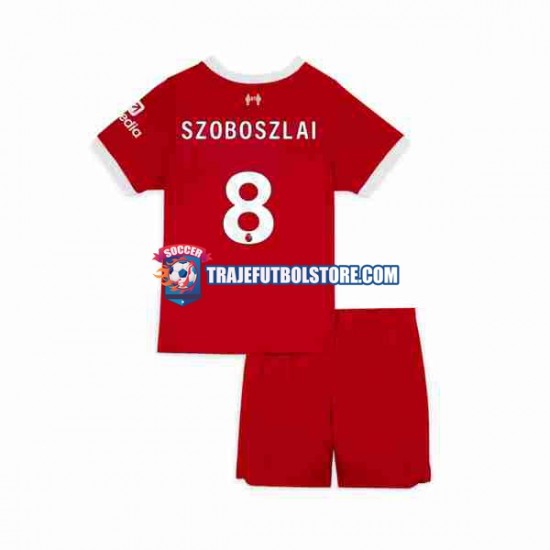 Camiseta 1ª Liverpool Dominik Szoboszlai 8 Niño 2023 Manga Corta