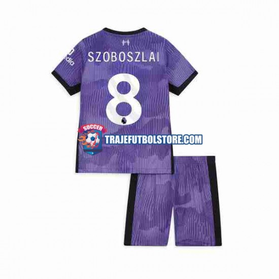 Camiseta 3ª Liverpool Dominik Szoboszlai 8 Niño 2023 Manga Corta