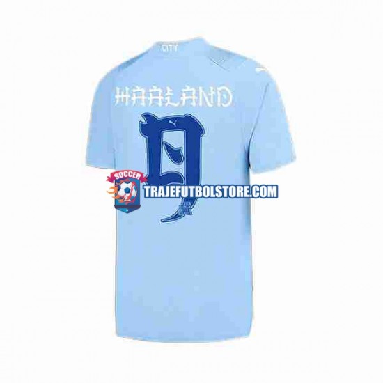 Camiseta 1ª Manchester City Haaland 9 Special Printing Hombre 2023-2024 Manga Corta