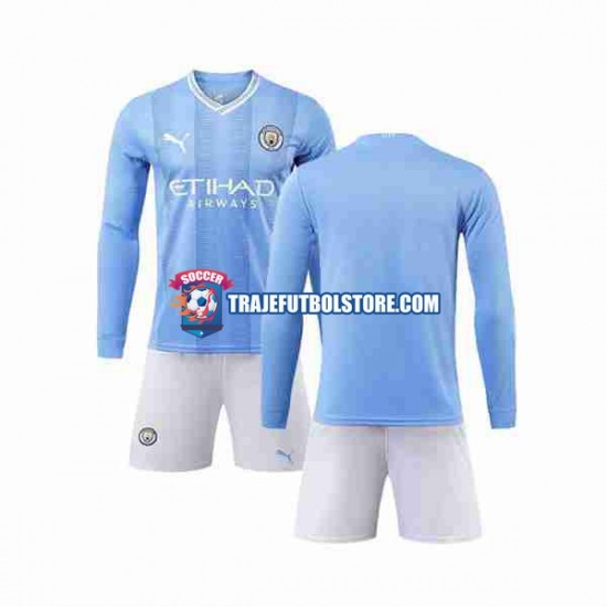 Camiseta 1ª Manchester City Niño 2023-2024 ML