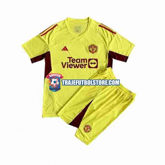 Camiseta 2ª Manchester United Portero Niño 2023-2024 Manga Corta