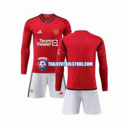 Camiseta 1ª Manchester United Niño 2023-2024 ML
