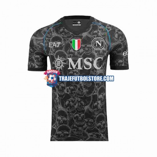 Camiseta 1ª Napoli Halloween Hombre 2023-2024 Manga Corta