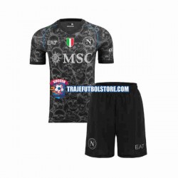 Camiseta 1ª Napoli Halloween Niño 2023-2024 Manga Corta