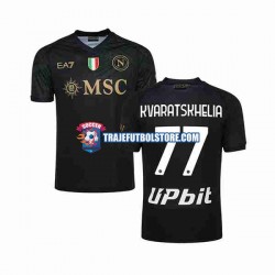 Camiseta 3ª Napoli KVARATSKHELIA 77 Hombre 2023-2024 Manga Corta