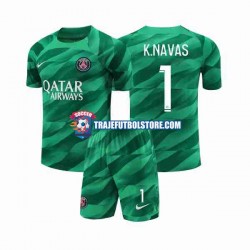 Camiseta 1ª Paris Saint-Germain K.NAVAS 1 Portero Niño 2023-2024 Manga Corta