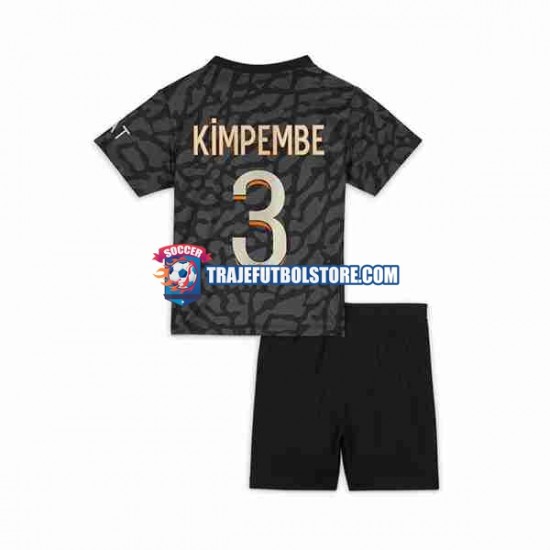Camiseta 3ª Paris Saint-Germain Kimpembe 3 Niño 2023-2024 Manga Corta