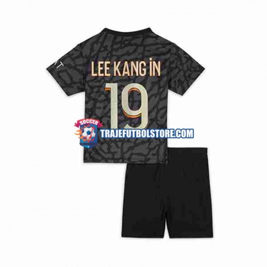 Camiseta 3ª Paris Saint-Germain Lee Kang In 19 Niño 2023-2024 Manga Corta