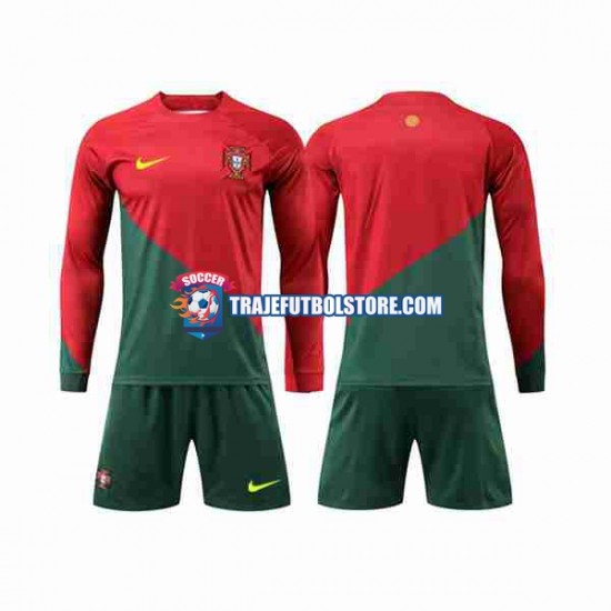 Camiseta 1ª Portugal Niño Copa Mundial 2022 ML
