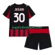 Camiseta 1ª AC Milan Ardon Jashari 30 Niño 2025-2026 Manga Corta