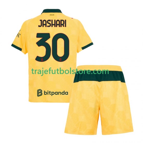 Camiseta 3ª AC Milan Ardon Jashari 30 Niño 2025-2026 Manga Corta