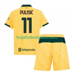 Camiseta 3ª AC Milan Christian Pulisic 11 Niño 2025-2026 Manga Corta