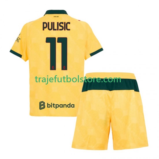 Camiseta 3ª AC Milan Christian Pulisic 11 Niño 2025-2026 Manga Corta