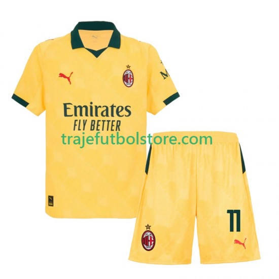 Camiseta 3ª AC Milan Christian Pulisic 11 Niño 2025-2026 Manga Corta