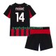 Camiseta 1ª AC Milan Modrić Luca 14 Niño 2025-2026 Manga Corta