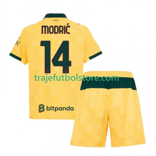 Camiseta 3ª AC Milan Modrić Luca 14 Niño 2025-2026 Manga Corta