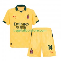 Camiseta 3ª AC Milan Modrić Luca 14 Niño 2025-2026 Manga Corta