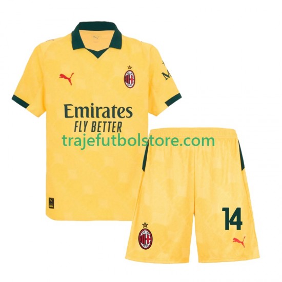 Camiseta 3ª AC Milan Modrić Luca 14 Niño 2025-2026 Manga Corta