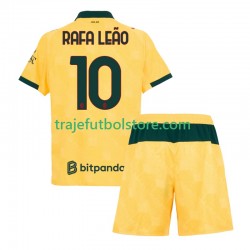 Camiseta 3ª AC Milan Rafael Leao 10 Niño 2025-2026 Manga Corta