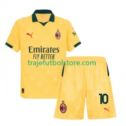 Camiseta 3ª AC Milan Rafael Leao 10 Niño 2025-2026 Manga Corta