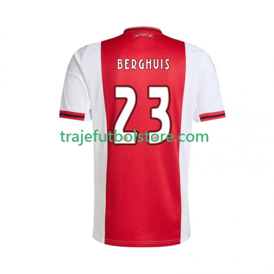 Camiseta 1ª AFC Ajax Steven Berghuis 23 Hombre 2025-2026 Manga Corta