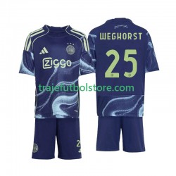 Camiseta 2ª AFC Ajax Wout Weghorst 25 Niño 2025-2026 Manga Corta
