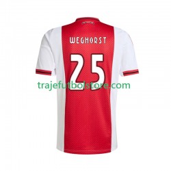 Camiseta 1ª AFC Ajax Wout Weghorst 25 Hombre 2025-2026 Manga Corta
