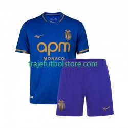Camiseta 2ª AS Monaco Niño 2025-2026 Manga Corta