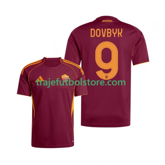 Camiseta 1ª AS Roma Artem Dovbyk 9 Hombre 2025-2026 Manga Corta