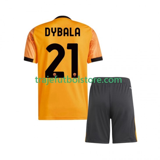Camiseta 2ª AS Roma Dybala 21 Niño 2025-2026 Manga Corta