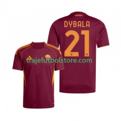 Camiseta 1ª AS Roma Dybala 21 Hombre 2025-2026 Manga Corta