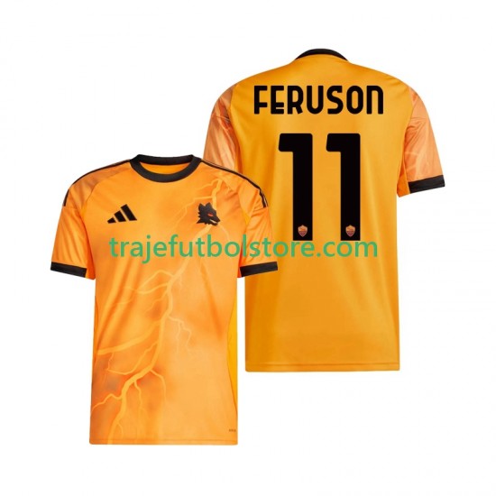 Camiseta 2ª AS Roma Evan Ferguson 11 Hombre 2025-2026 Manga Corta