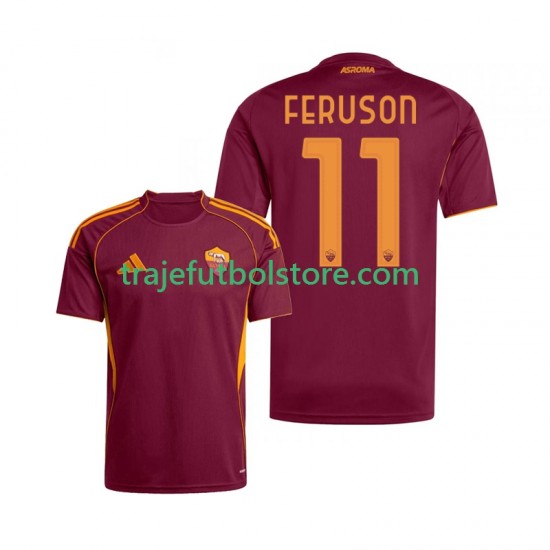 Camiseta 1ª AS Roma Evan Ferguson 11 Hombre 2025-2026 Manga Corta