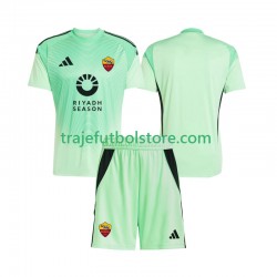 Camiseta 2ª 4ª AS Roma Portero Niño 2025-2026 Manga Corta