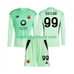Camiseta 2ª 4ª AS Roma Mile Svilar 99 Portero Niño 2025-2026 ML