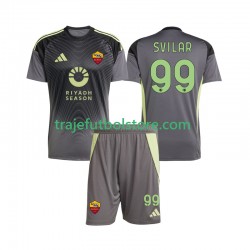 Camiseta 1ª AS Roma Mile Svilar 99 Portero Niño 2025-2026 Manga Corta