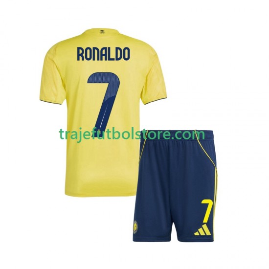 Camiseta 1ª Al Nassr Cristiano Ronaldo 7 Niño 2025-2026 Manga Corta