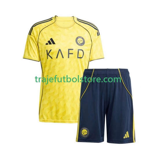Camiseta 1ª Al Nassr Niño 2025-2026 Manga Corta