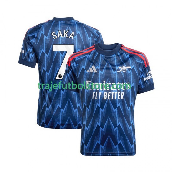 Camiseta 2ª Arsenal Bukayo Saka 7 Hombre 2025-2026 Manga Corta