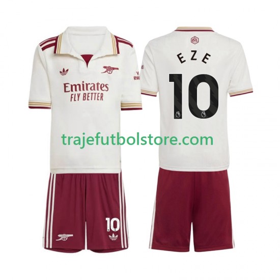 Camiseta 3ª Arsenal Eberechi Eze 10 Niño 2025-2026 Manga Corta