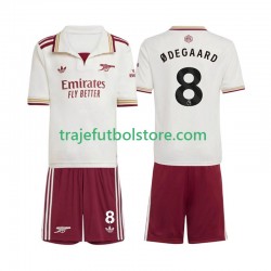 Camiseta 3ª Arsenal Martin Odegaard 8 Niño 2025-2026 Manga Corta