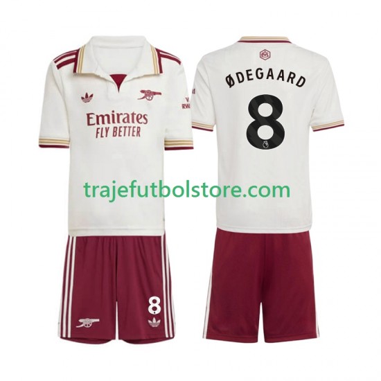 Camiseta 3ª Arsenal Martin Odegaard 8 Niño 2025-2026 Manga Corta