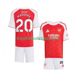 Camiseta 1ª Arsenal Noni Madueke 20 Niño 2025-2026 Manga Corta