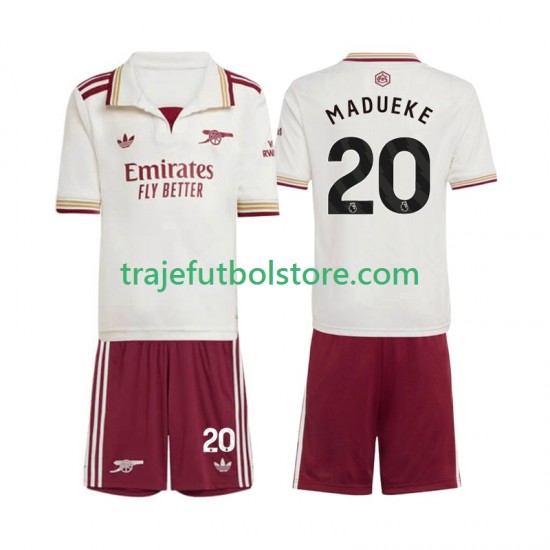 Camiseta 3ª Arsenal Noni Madueke 20 Niño 2025-2026 Manga Corta
